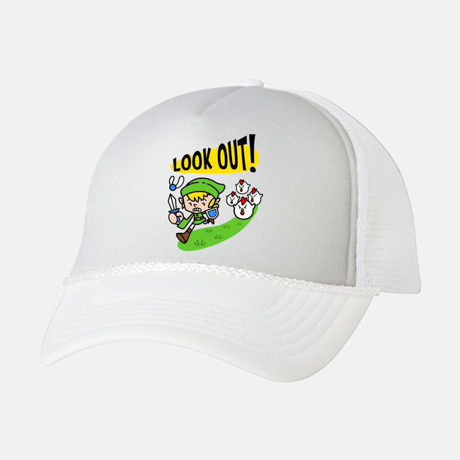 Look Out-Unisex-Trucker-Hat-demonigote