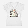 Purrfect Trio-Womens-V-Neck-Tee-fanfreak1