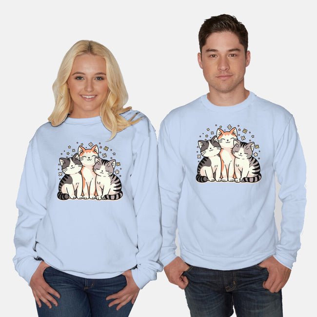 Purrfect Trio-Unisex-Crew Neck-Sweatshirt-fanfreak1