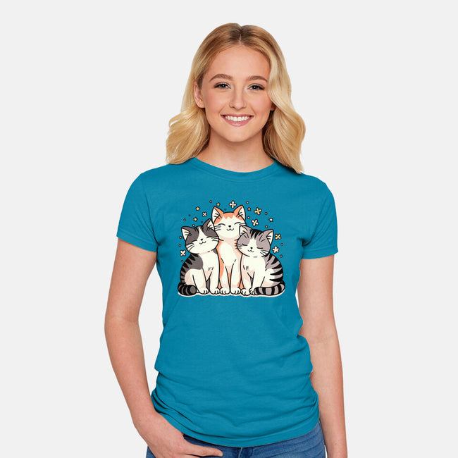 Purrfect Trio-Womens-Fitted-Tee-fanfreak1