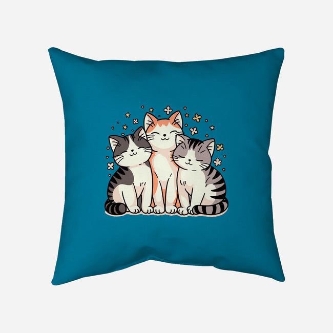 Purrfect Trio-None-Removable Cover-Throw Pillow-fanfreak1