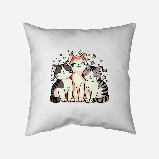 Purrfect Trio-None-Removable Cover-Throw Pillow-fanfreak1
