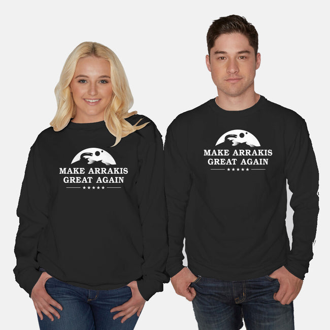 Make Arrakis-Unisex-Crew Neck-Sweatshirt-demonigote