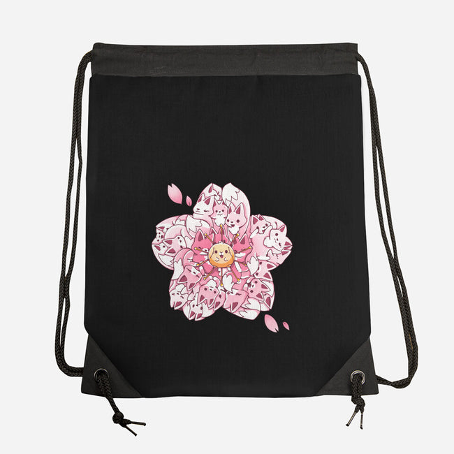 Sakura Foxes-None-Drawstring-Bag-Vallina84