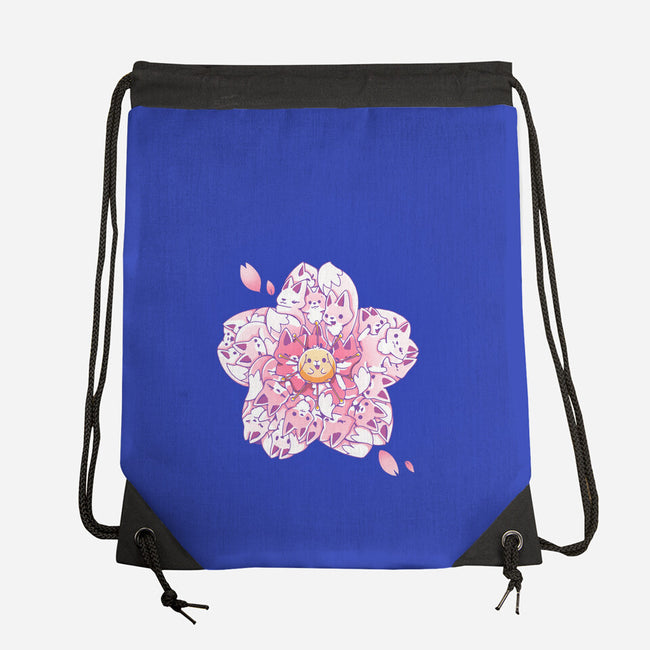 Sakura Foxes-None-Drawstring-Bag-Vallina84