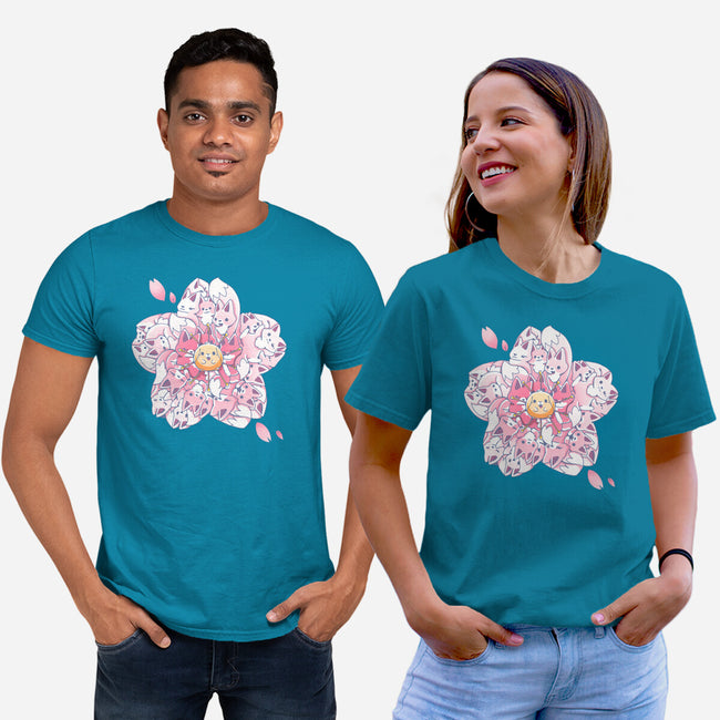 Sakura Foxes-Unisex-Basic-Tee-Vallina84