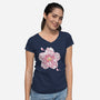 Sakura Foxes-Womens-V-Neck-Tee-Vallina84