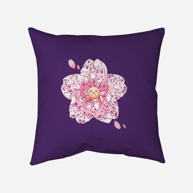 Sakura Foxes-None-Non-Removable Cover w Insert-Throw Pillow-Vallina84