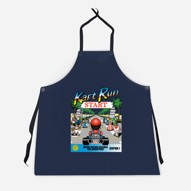 Kart Run-Unisex-Kitchen-Apron-NMdesign
