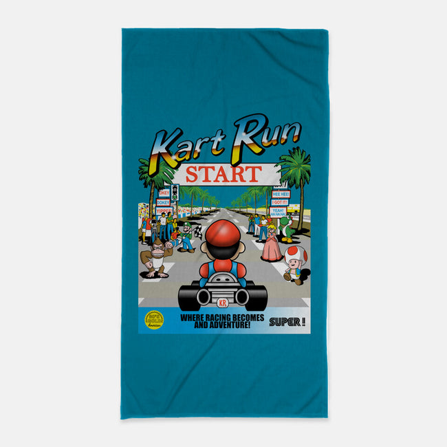 Kart Run-None-Beach-Towel-NMdesign