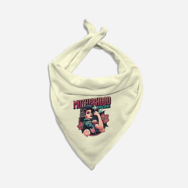 Motherhood Rocks-Cat-Bandana-Pet Collar-momma_gorilla