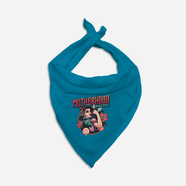 Motherhood Rocks-Cat-Bandana-Pet Collar-momma_gorilla