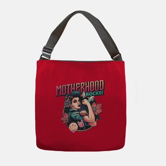 Motherhood Rocks-None-Adjustable Tote-Bag-momma_gorilla