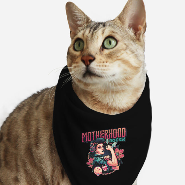 Motherhood Rocks-Cat-Bandana-Pet Collar-momma_gorilla