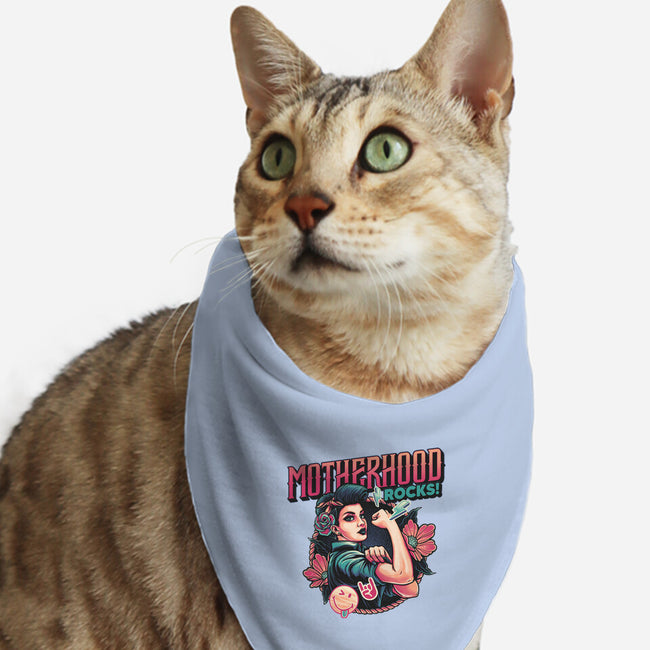 Motherhood Rocks-Cat-Bandana-Pet Collar-momma_gorilla