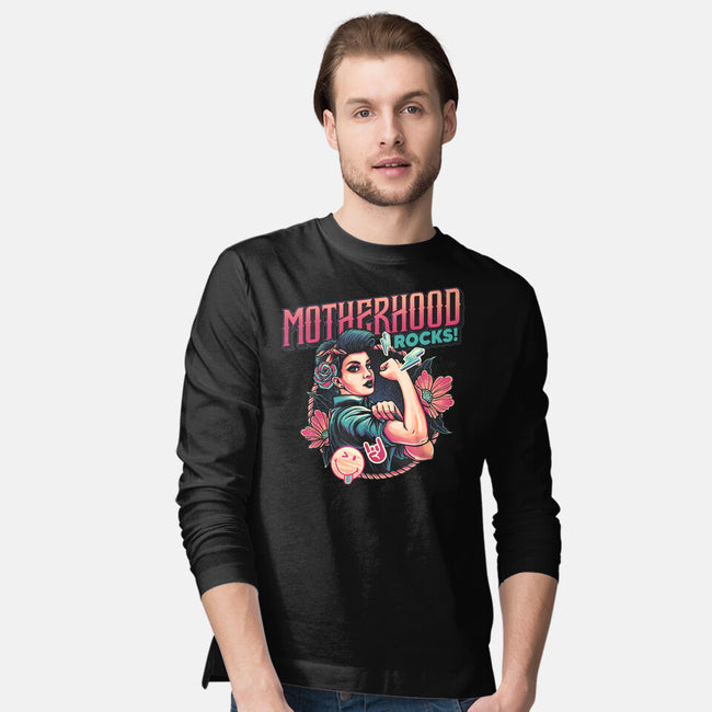 Motherhood Rocks-Mens-Long Sleeved-Tee-momma_gorilla