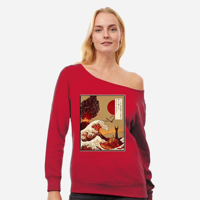 Here At The End Of All Things-Womens-Off Shoulder-Sweatshirt-daobiwan