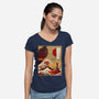 Here At The End Of All Things-Womens-V-Neck-Tee-daobiwan