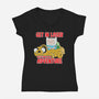 We're Going On An Adventure-Womens-V-Neck-Tee-turborat14