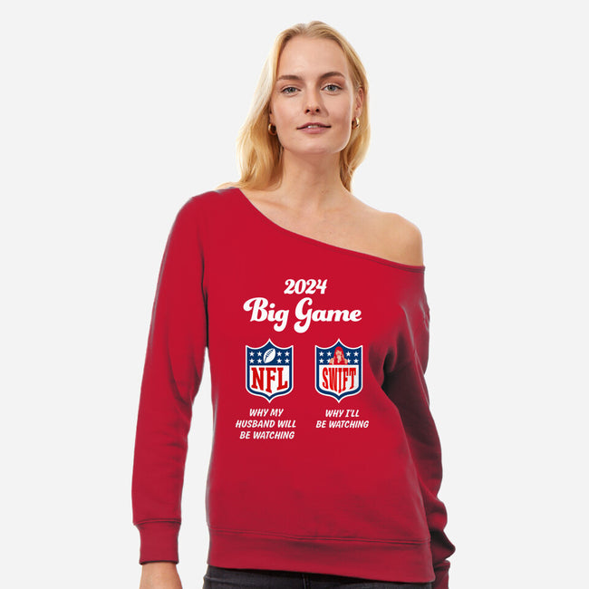 Big Game-Womens-Off Shoulder-Sweatshirt-teefury