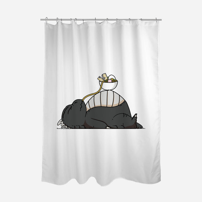Sleepy Kaiju Ramen-None-Polyester-Shower Curtain-sebasebi