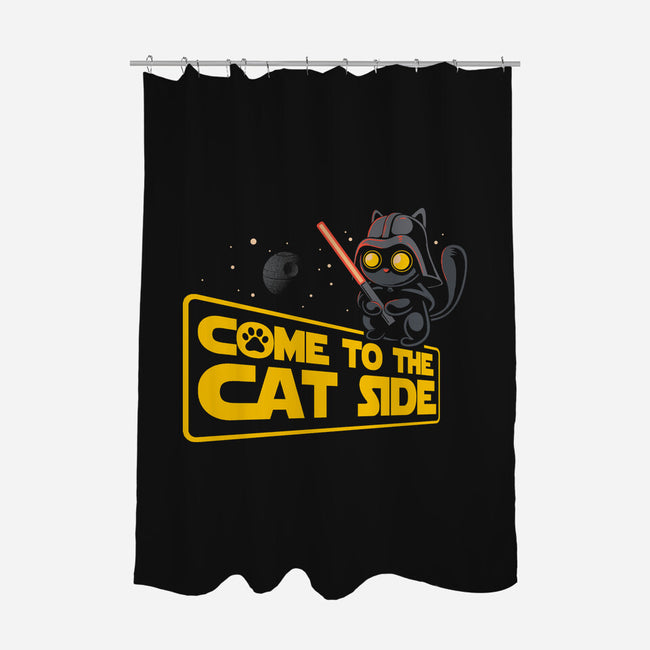 Come To The Cat Side-None-Polyester-Shower Curtain-erion_designs