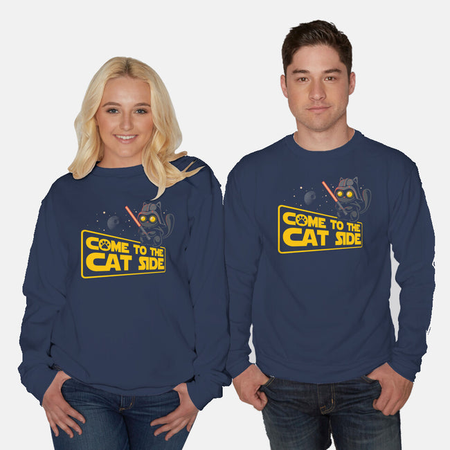 Come To The Cat Side-Unisex-Crew Neck-Sweatshirt-erion_designs