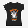 Wolf's Vain-Womens-V-Neck-Tee-Boggs Nicolas