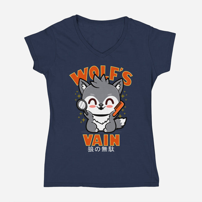 Wolf's Vain-Womens-V-Neck-Tee-Boggs Nicolas