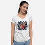 Kirby Krackle-Womens-V-Neck-Tee-ligerlillie