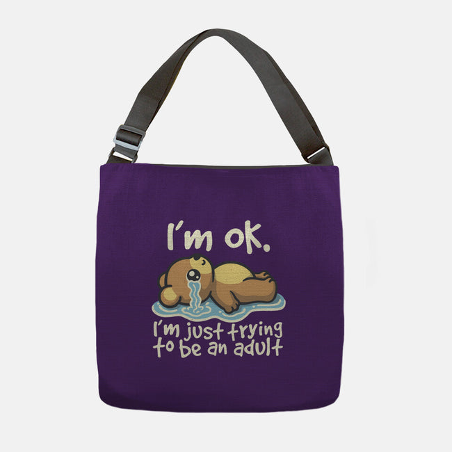 Trying To Be An Adult-None-Adjustable Tote-Bag-NemiMakeit