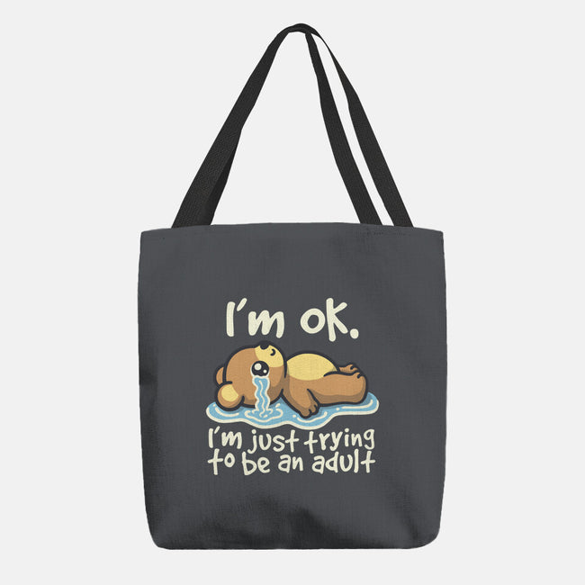 Trying To Be An Adult-None-Basic Tote-Bag-NemiMakeit