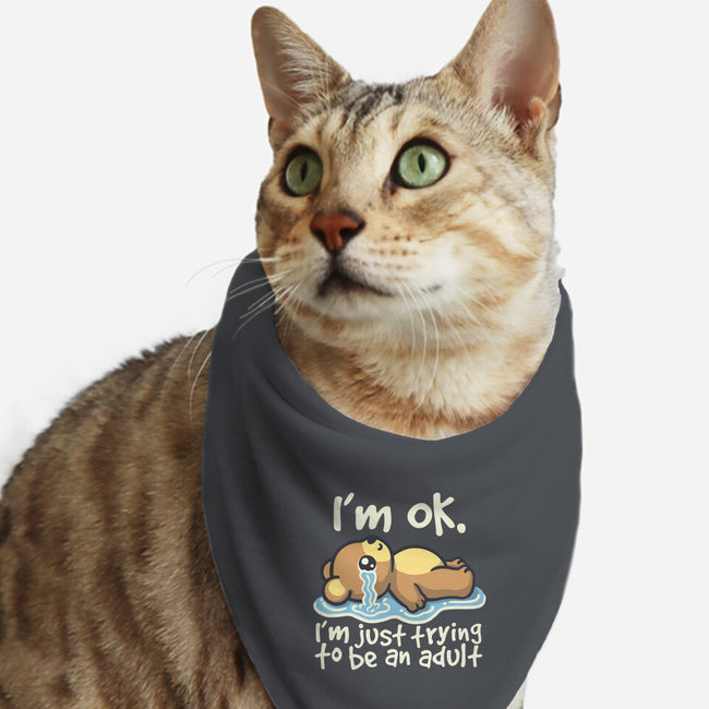 Trying To Be An Adult-Cat-Bandana-Pet Collar-NemiMakeit