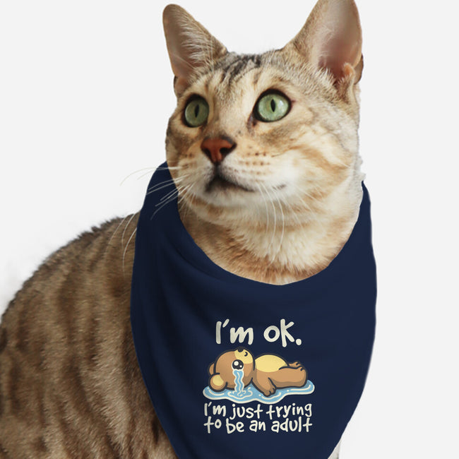 Trying To Be An Adult-Cat-Bandana-Pet Collar-NemiMakeit