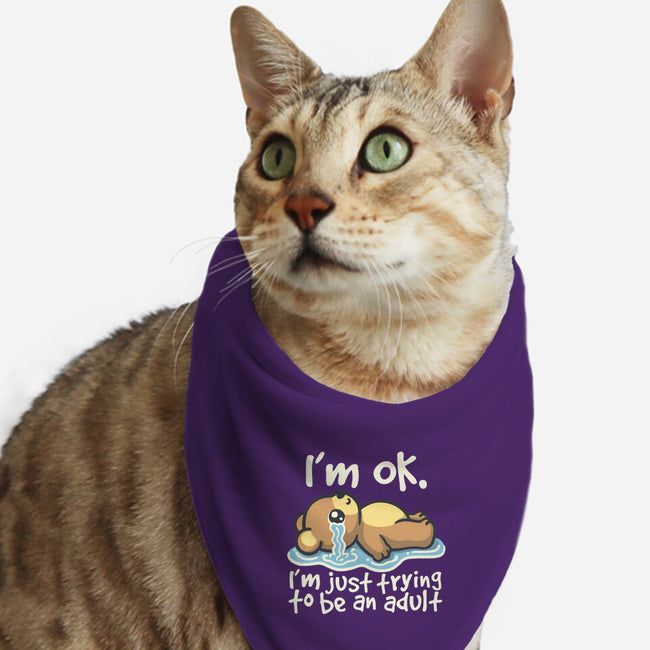 Trying To Be An Adult-Cat-Bandana-Pet Collar-NemiMakeit