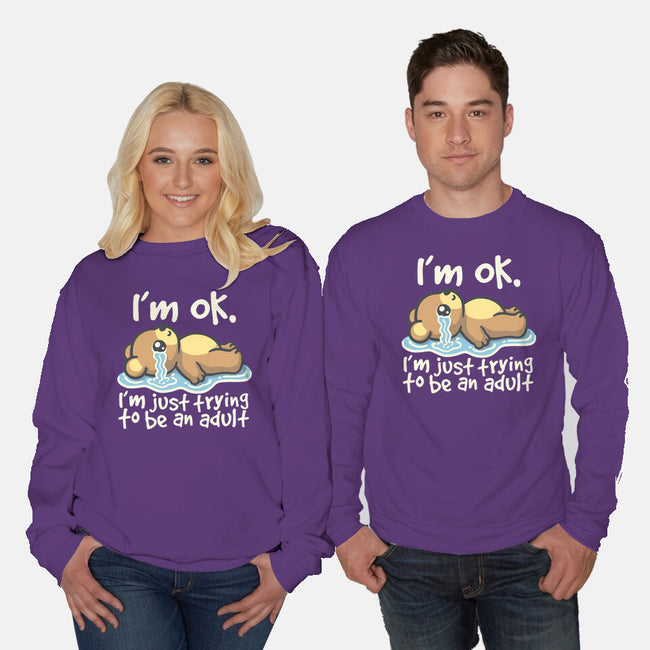 Trying To Be An Adult-Unisex-Crew Neck-Sweatshirt-NemiMakeit