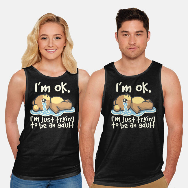 Trying To Be An Adult-Unisex-Basic-Tank-NemiMakeit