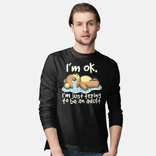 Trying To Be An Adult-Mens-Long Sleeved-Tee-NemiMakeit