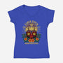 Clock Town Mask Festival-Womens-V-Neck-Tee-rmatix