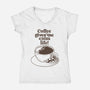 Extra Life Coffee-Womens-V-Neck-Tee-tobefonseca