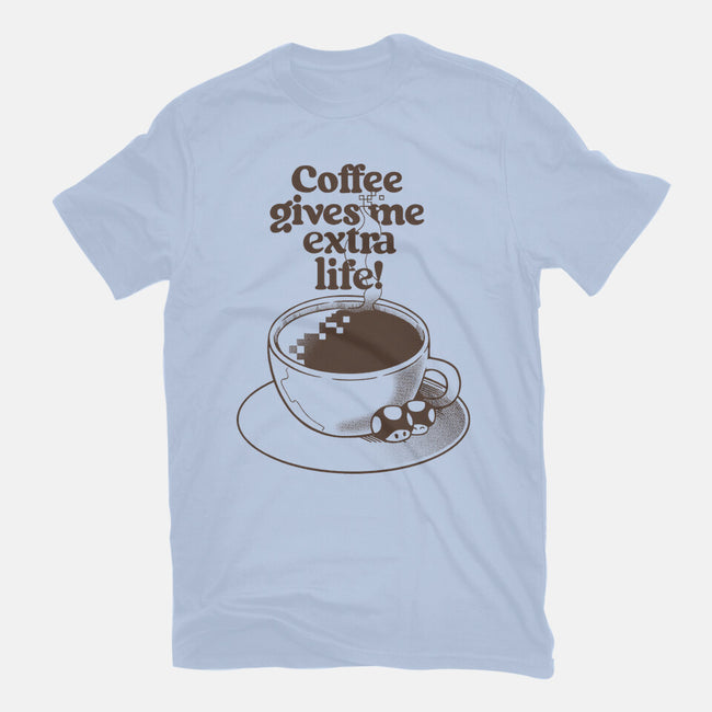 Extra Life Coffee-Unisex-Basic-Tee-tobefonseca