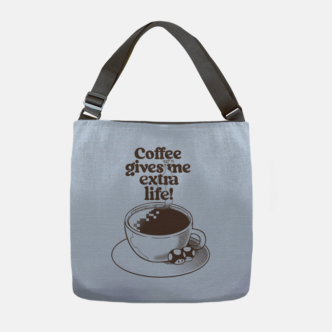 Extra Life Coffee-None-Adjustable Tote-Bag-tobefonseca