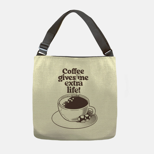 Extra Life Coffee-None-Adjustable Tote-Bag-tobefonseca