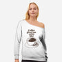 Extra Life Coffee-Womens-Off Shoulder-Sweatshirt-tobefonseca