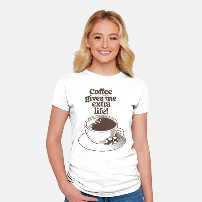 Extra Life Coffee-Womens-Fitted-Tee-tobefonseca