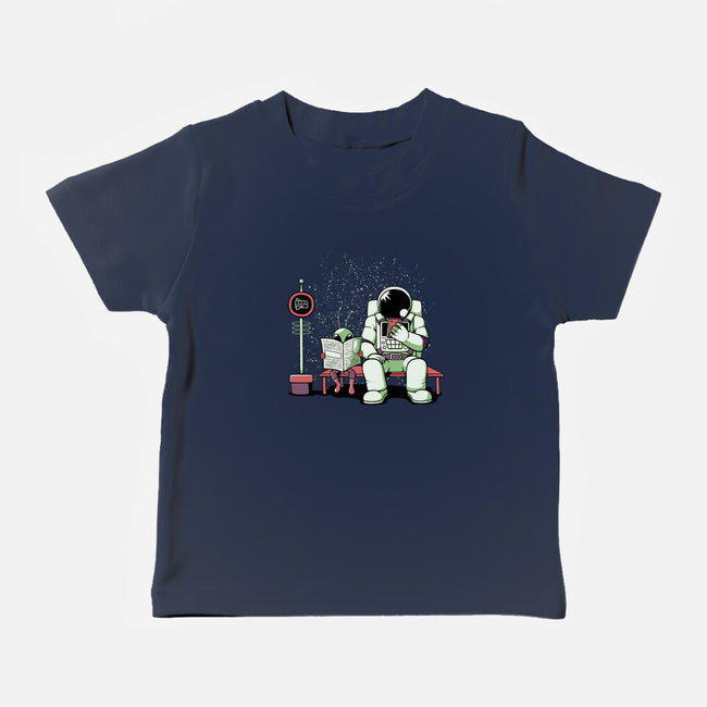 Bus Stop In Space-Baby-Basic-Tee-tobefonseca