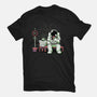 Bus Stop In Space-Womens-Fitted-Tee-tobefonseca