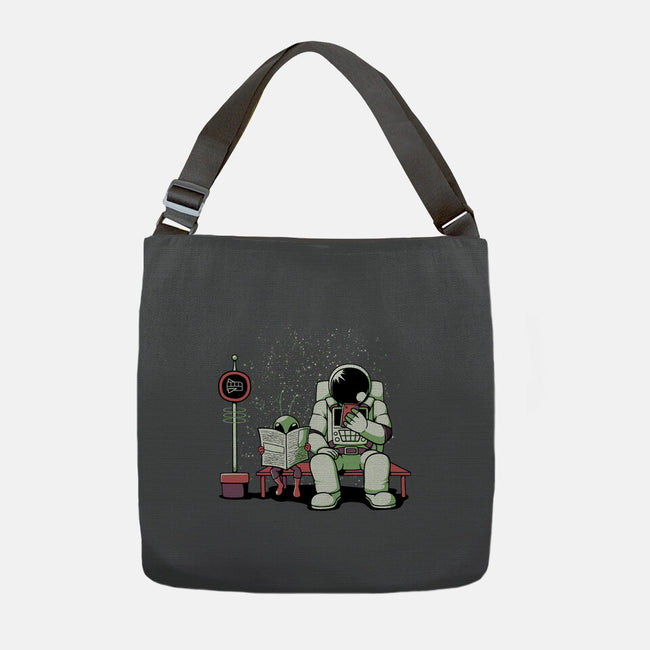 Bus Stop In Space-None-Adjustable Tote-Bag-tobefonseca