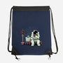 Bus Stop In Space-None-Drawstring-Bag-tobefonseca