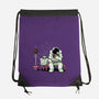 Bus Stop In Space-None-Drawstring-Bag-tobefonseca